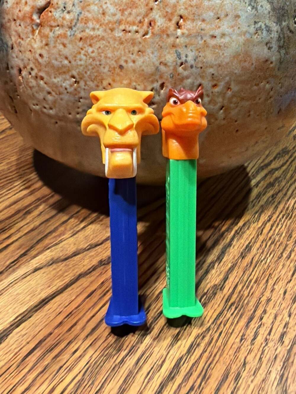PEZ Ice Age Diego the Saber Tooth Tiger and Dinosaur Candy Dispensers Set of 2